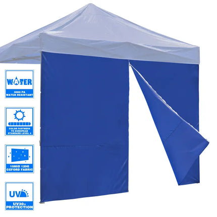 10x10ft EZ Canopy Gazebo Zipper Full Size Side Wall/Blue