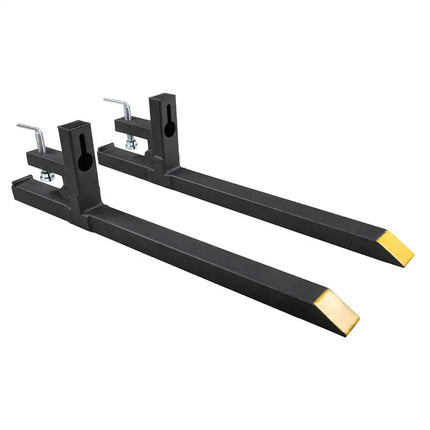 Heavy-Duty Forklift Pallet Forks with Inclinable Base, 2000 lbs Capacity for Tractor or Loader, Black XH