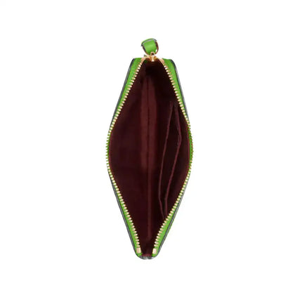 NEW Coach Green Corner Zip Wristlet Monogram Signature Canvas Pouch Clutch Bag