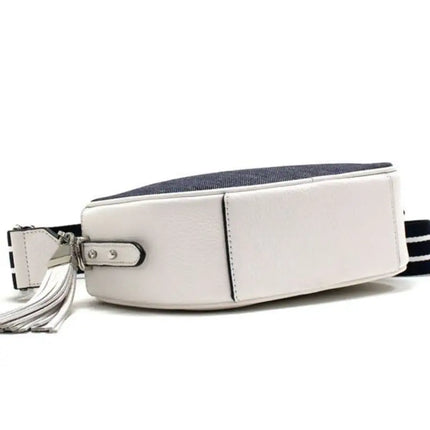 NEW Kate Spade Navy Denim multi Kourtney Denim Camera Crossbody Bag