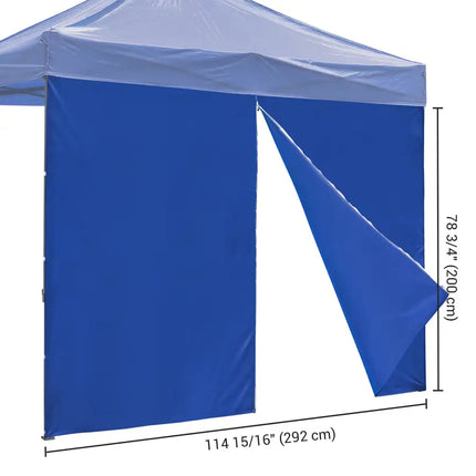 10x10ft EZ Canopy Gazebo Zipper Side Wall/Blue