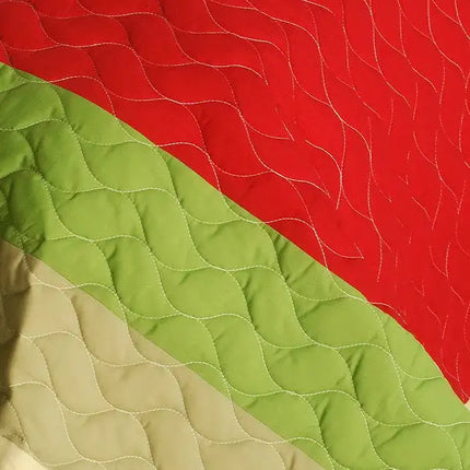 [My Garden] Vermicelli-Quilted Patchwork Geometric Quilt Set Full/Queen