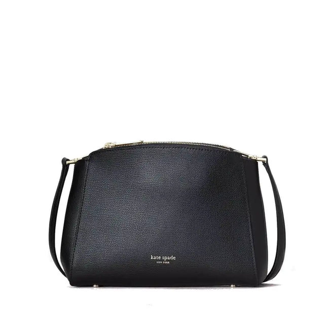 Kate Spade Sydney Double Zip Crossbody Crossgrain Leather Bag