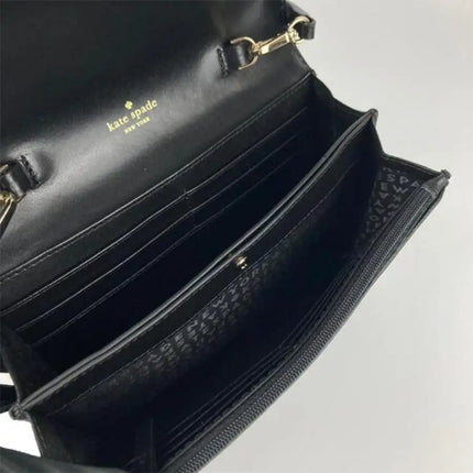 NEW Kate Spade Black Serrano Place Pearl Summer Leather Crossbody Bag