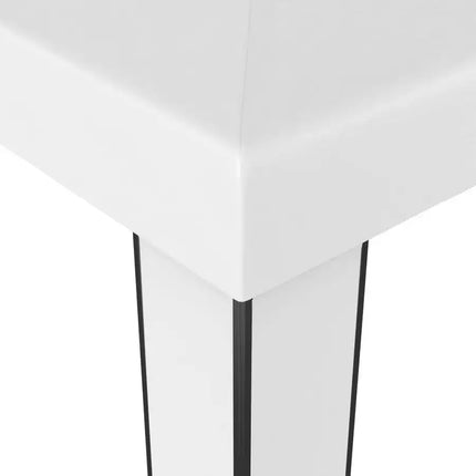 Gazebo with Double Roof 118.1"x118.1" White