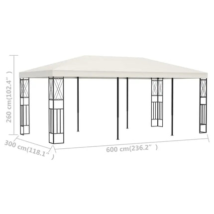 Gazebo 118.1"x236.2" Cream Fabric