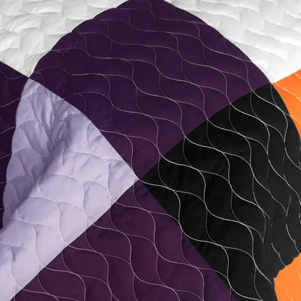 [Chess Game] 3PC Vermicelli - Quilted Patchwork Quilt Set (Full/Queen Size)