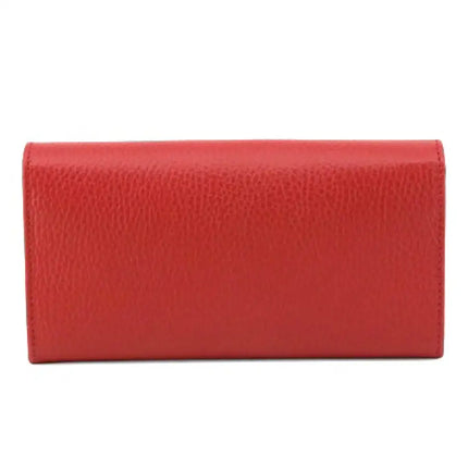 NEW Gucci Red Interlocking G Leather Long Wallet Clutch Bag