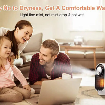 Space Heater, Portable Electric Heater with Humidifier Function
