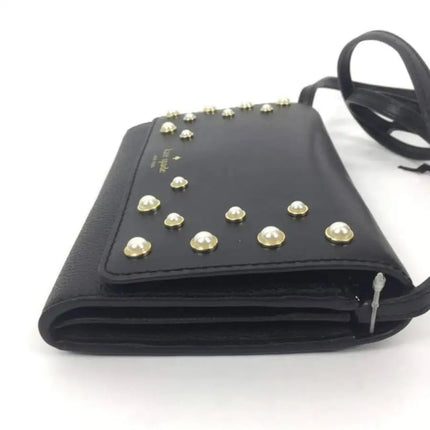 NEW Kate Spade Black Serrano Place Pearl Summer Leather Crossbody Bag