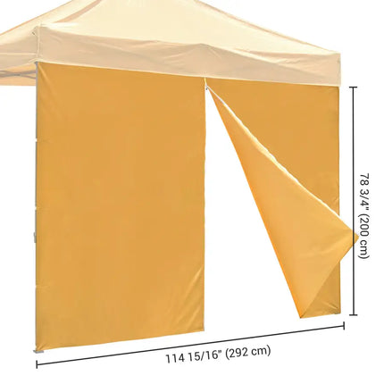 10x10ft EZ Canopy Gazebo Zipper Side Wall/Tan
