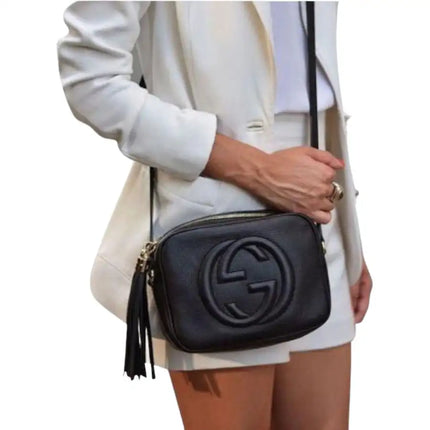 NEW Gucci Black Small Soho Disco Leather Crossbody Bag