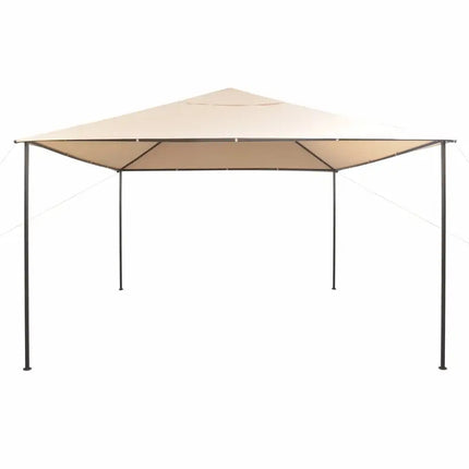 Gazebo Pavilion Tent Canopy 157.5"x157.5" Steel Beige