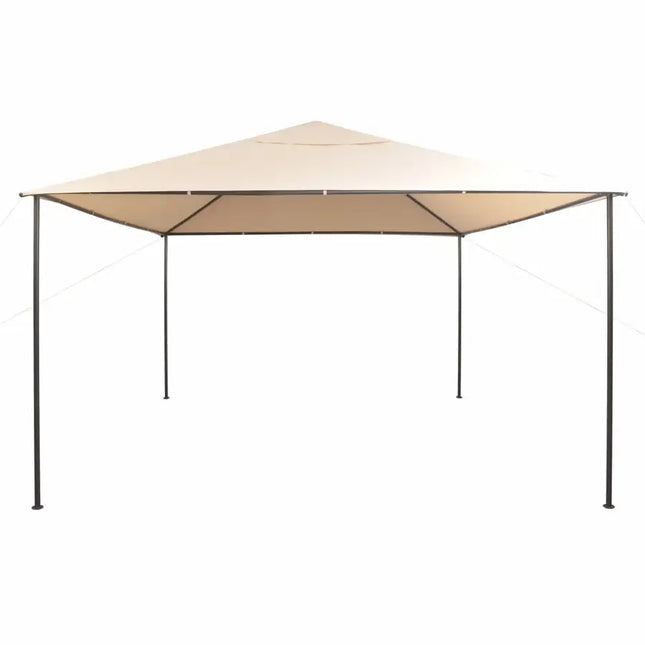 Gazebo Pavilion Tent Canopy 157.5"x157.5" Steel Beige
