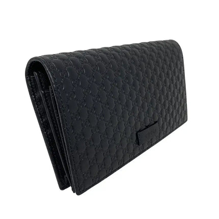 NEW Gucci Black Micro GG Guccissima Crossbody Wallet Bag Purse