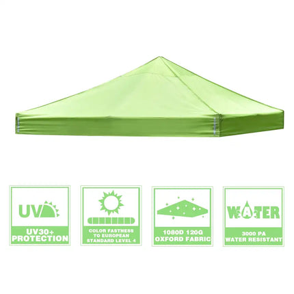 9.6X9.6ft EZ Pop Up Canopy Folding Gazebo/Light Green