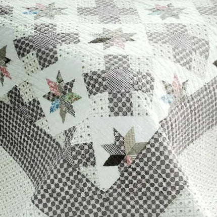 [Starry Sky] 3PC Cotton Vermicelli-Quilted Printed Quilt Set (Full/Queen Size)