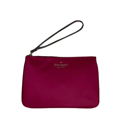 NEW Kate Spade Red Cranberry Cocktail Chelsea Medium Nylon Wristlet Pouch Clutch Bag