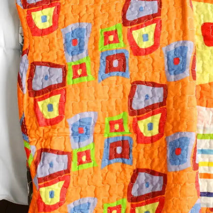 [Sparks Fly] Cotton 3PC Vermicelli-Quilted Striped Printed Quilt Set (Full/Queen Size)