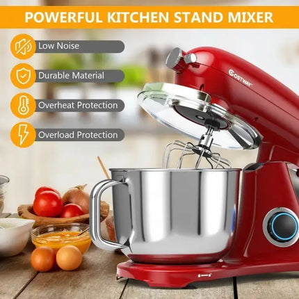 7 Quart 800W 6-Speed Electric Tilt-Head Food Stand Mixer