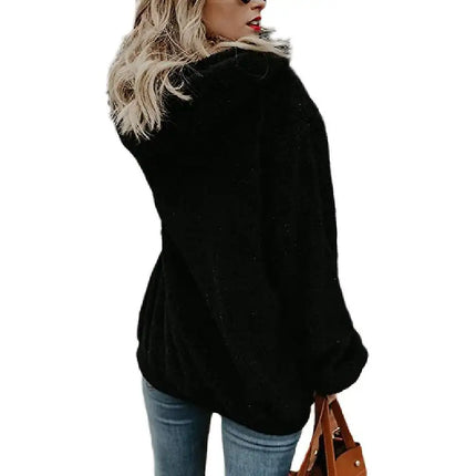 Women's Fleece Hoodies Fuzzy Oversized Sweatshirt Hooded with Pockets