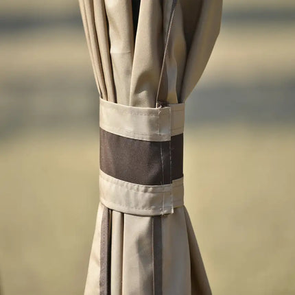 10ft W*12ft L Outdoor Double Vents Gazebo - Brown