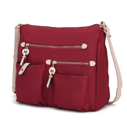 MKF Collection Serena Color-Block Nylon Women Shoulder Bag by Mia K