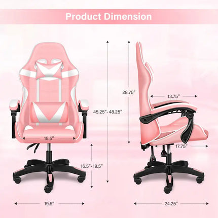 Racing Style Nylon Seats Office Chair Gaming Chair With Sturdy Metal Base,Abjustable Height and Back