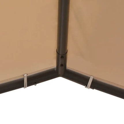 Gazebo Pavilion Tent Canopy 13' 1"x13' 1" Steel Beige