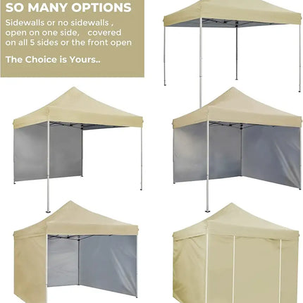 10' x 10' Pop Up Sidewall Canopy Tent - 5 pieces of sidewall with Rolling Storage Bag