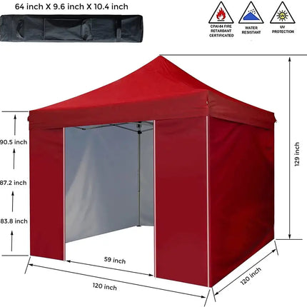 10' x 10' Pop Up Sidewall Canopy Tent - 5 pieces of sidewall with Rolling Storage Bag