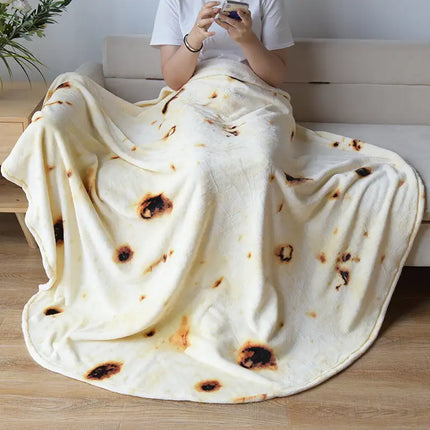 India Flying Cake Blanket Mexico Pancake Blanket Corn Cake Office Blanket Flannel Fancy Air Conditioner Quilt