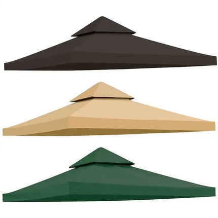 10'x10' Gazebo Canopy Top Replacement 2 Tier Patio Pavilion Cover UV30 Sunshade - Vickie Lynn's