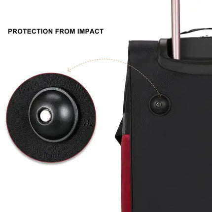 Bolsa de lona impermeable expandible con ruedas, equipaje de mano, maleta de mano unisex, color rojo