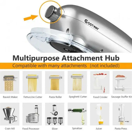 7 Quart 800W 6-Speed Electric Tilt-Head Food Stand Mixer