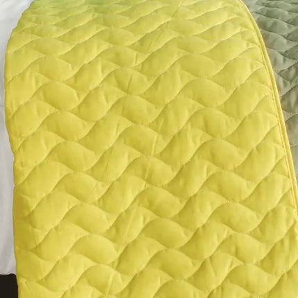 [Lollipops - B] Vermicelli-Quilted Patchwork Geometric Quilt Set Full/Queen