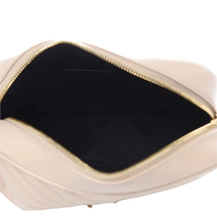 NEW Saint Laurent Beige Quilted Leather Lou Crossbody Camera Shoulder Bag