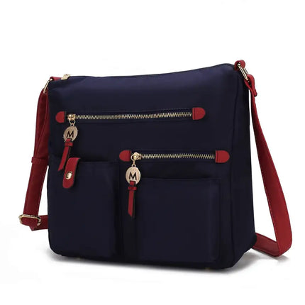 MKF Collection Serena Color-Block Nylon Women Shoulder Bag by Mia K