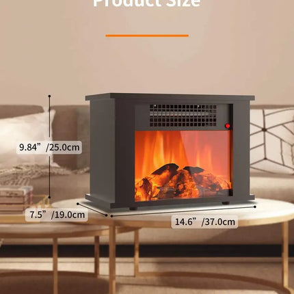 KUPPET Portable Mini Tabletop Electric Fireplace Space Heater