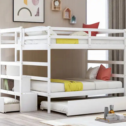 Full over Full Bunk Bed with Twin Size Trundle