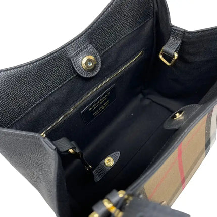 NEW Burberry Multicolor House Check Canvas Shoulder Bag