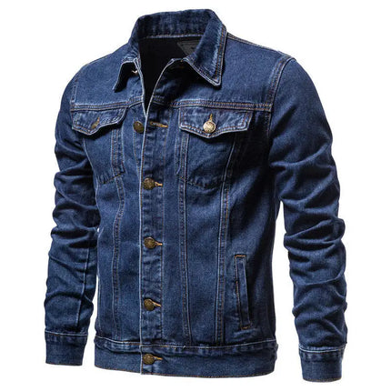 Men's Denim Jacket Casual Button Down Jeans Coat