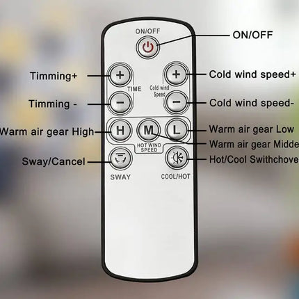 32 in. Space Heater Bladeless Tower Fan, Heater & Fan Combo, 9H Timer 10 Speeds with Remote Control for Home-Purple