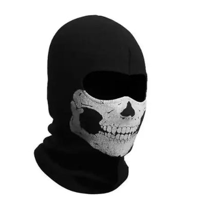 Black Balaclava Ghosts Skull Full Face Mask, Halloween Cosplay Prop