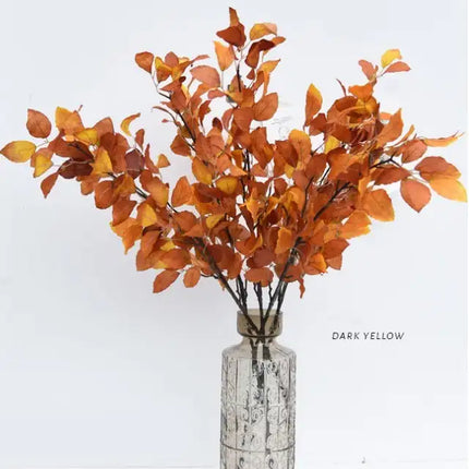 3pcs Artificial Eucalyptus Stems Fall Decorations for Office