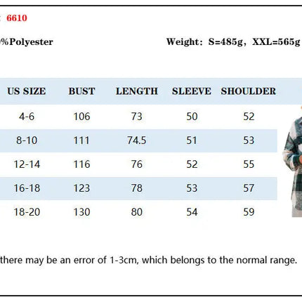 Womens Long Sleeve Plaid Shirts Flannel Lapel Button Down Shacket Jacket Coats