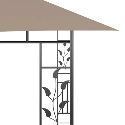 Gazebo with Mosquito Net 13.1'x9.8'x9' Taupe 180 g/m2