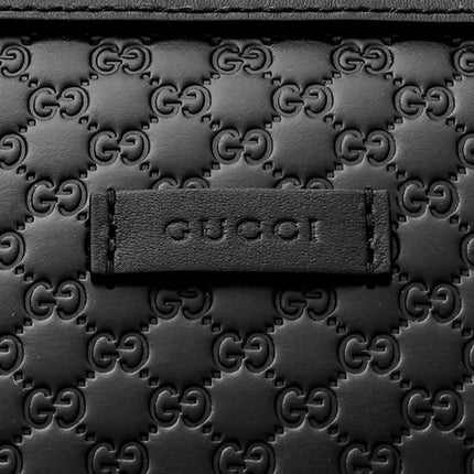 NEW Gucci Black Mini Convertible Micro GG Guccissima Dome Leather Satchel Shoulder Bag