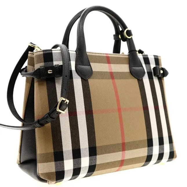 NEW Burberry Multicolor Banner House Check Coated Canvas Crossbody Bag