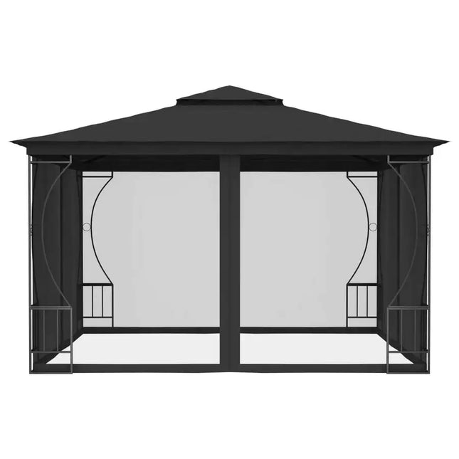 Gazebo with Nets 9.8'x9.8'x8.7' Anthracite - Vickie Lynn's